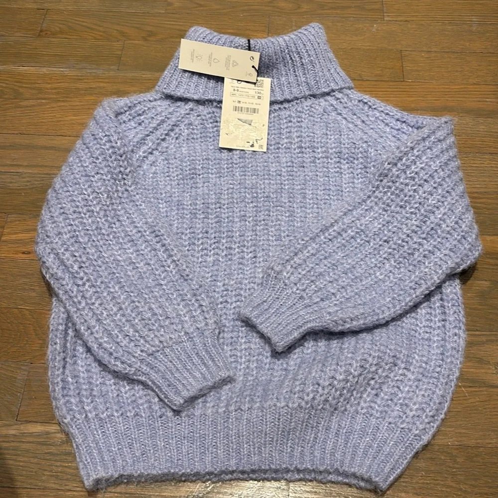Zara Cozy Turtleneck Sweater sz 8-9 - NEW - Picture 3 of 6